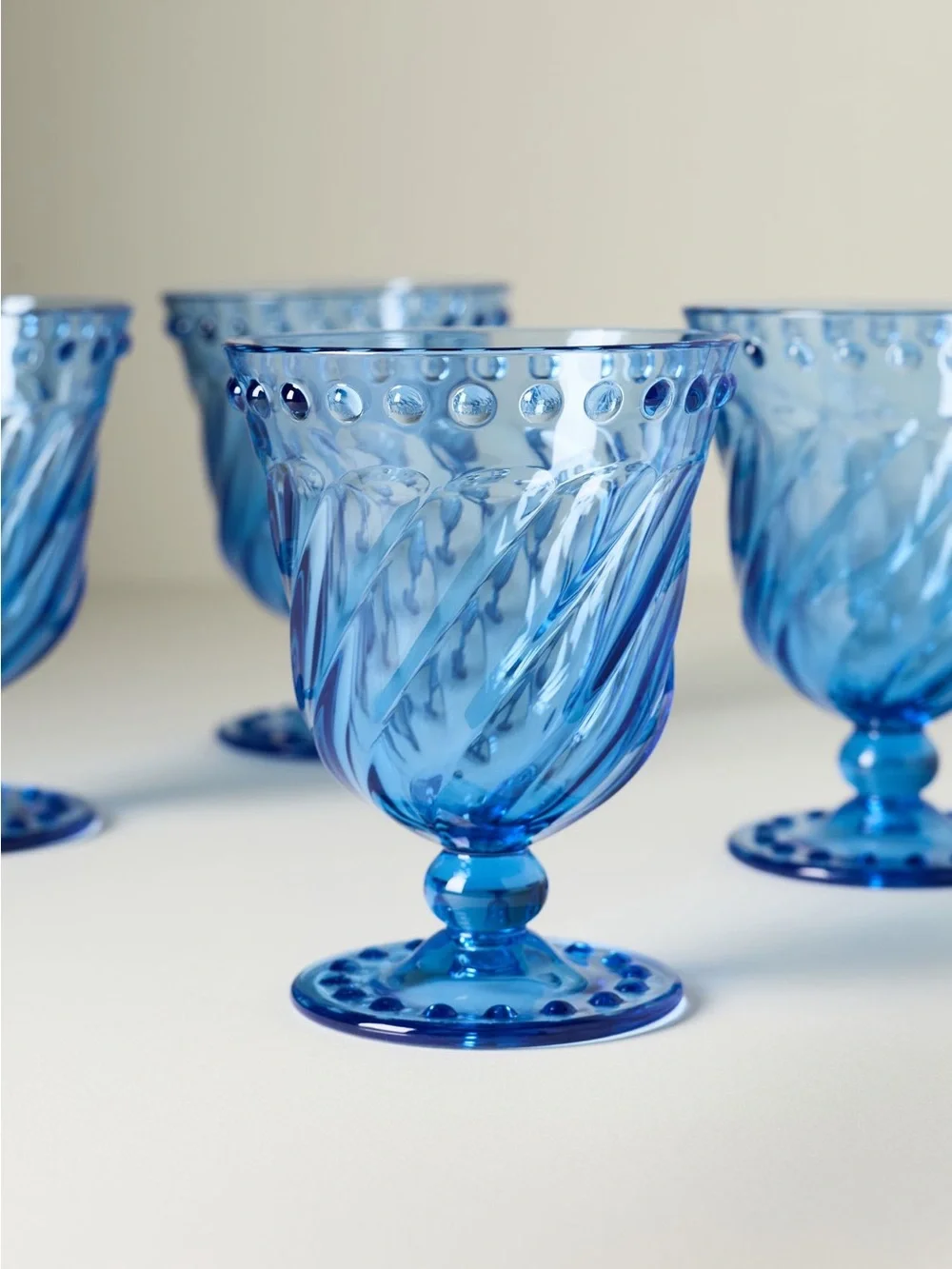 Anthropologie Esther Acrylic Goblet Set of Four